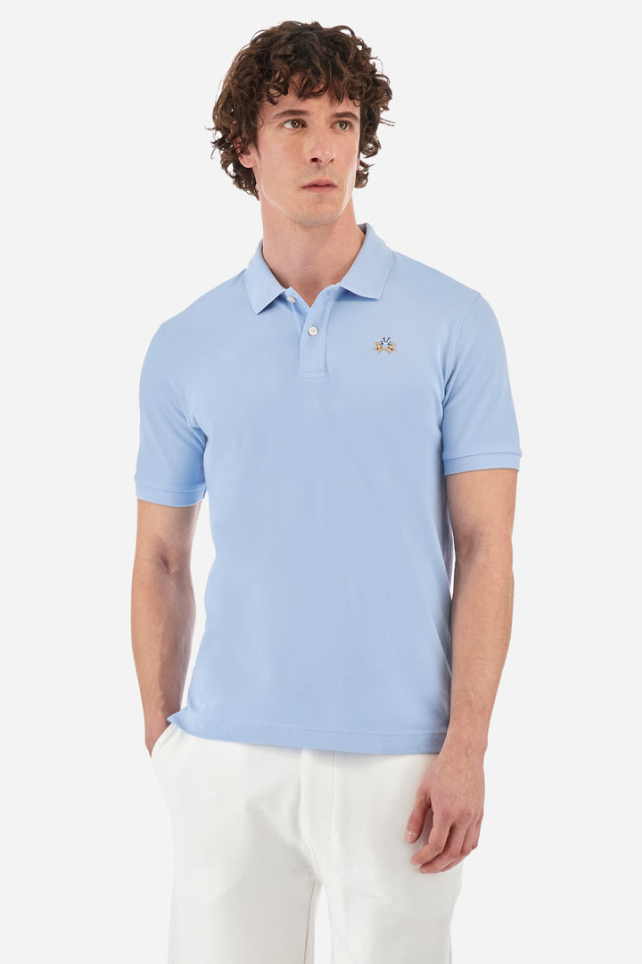 La Martina Regular Fit Polos in Cotton Mix -  YMP002-PK001- Concorde Fashion#color_blue-07003
