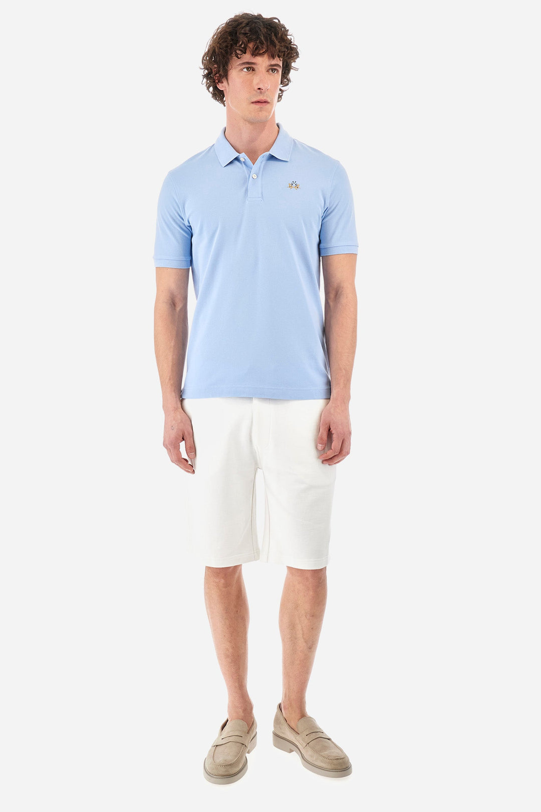 La Martina Regular Fit Polos in Cotton Mix -  YMP002-PK001- Concorde Fashion#color_blue-07003