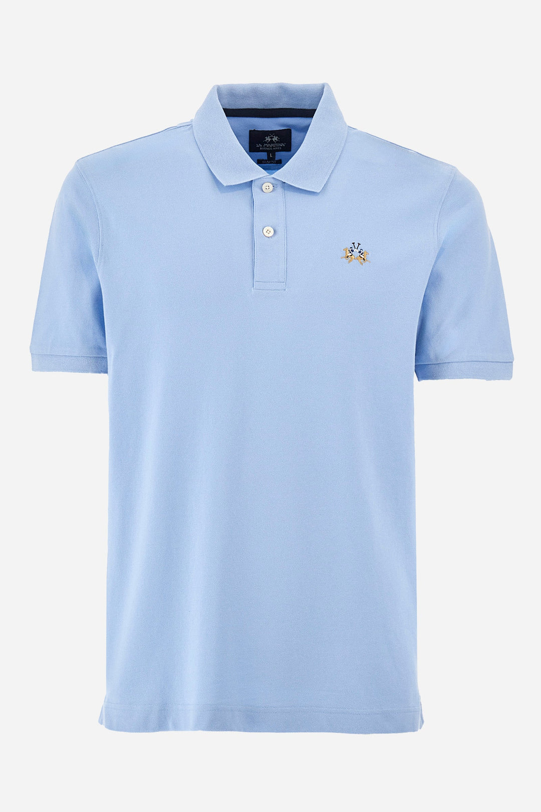 La Martina Regular Fit Polos in Cotton Mix -  YMP002-PK001- Concorde Fashion#color_blue-07003