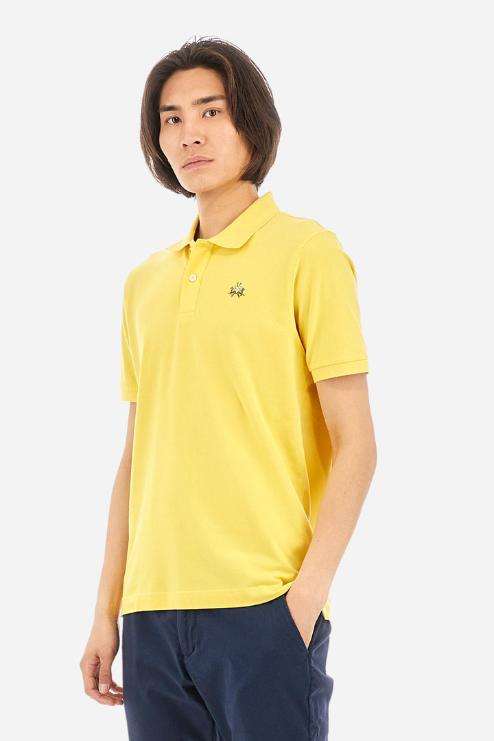 La Martina Regular Fit Polos in Cotton Mix -  YMP002-PK001- Concorde Fashion#color_gold-02101