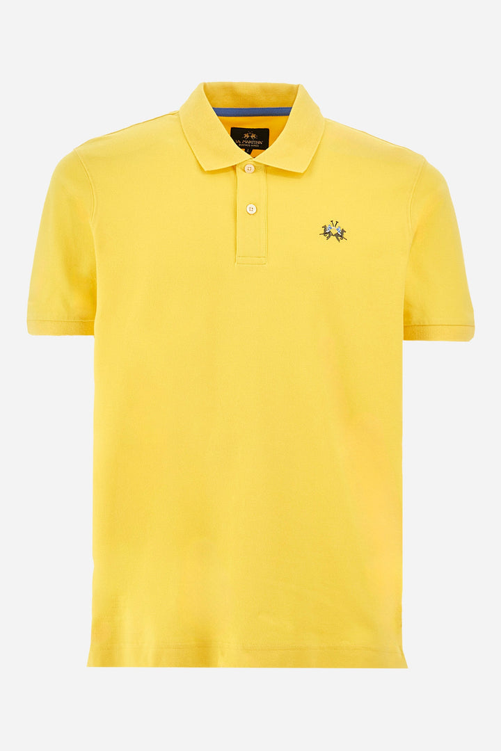 La Martina Regular Fit Polos in Cotton Mix -  YMP002-PK001- Concorde Fashion#color_gold-02101