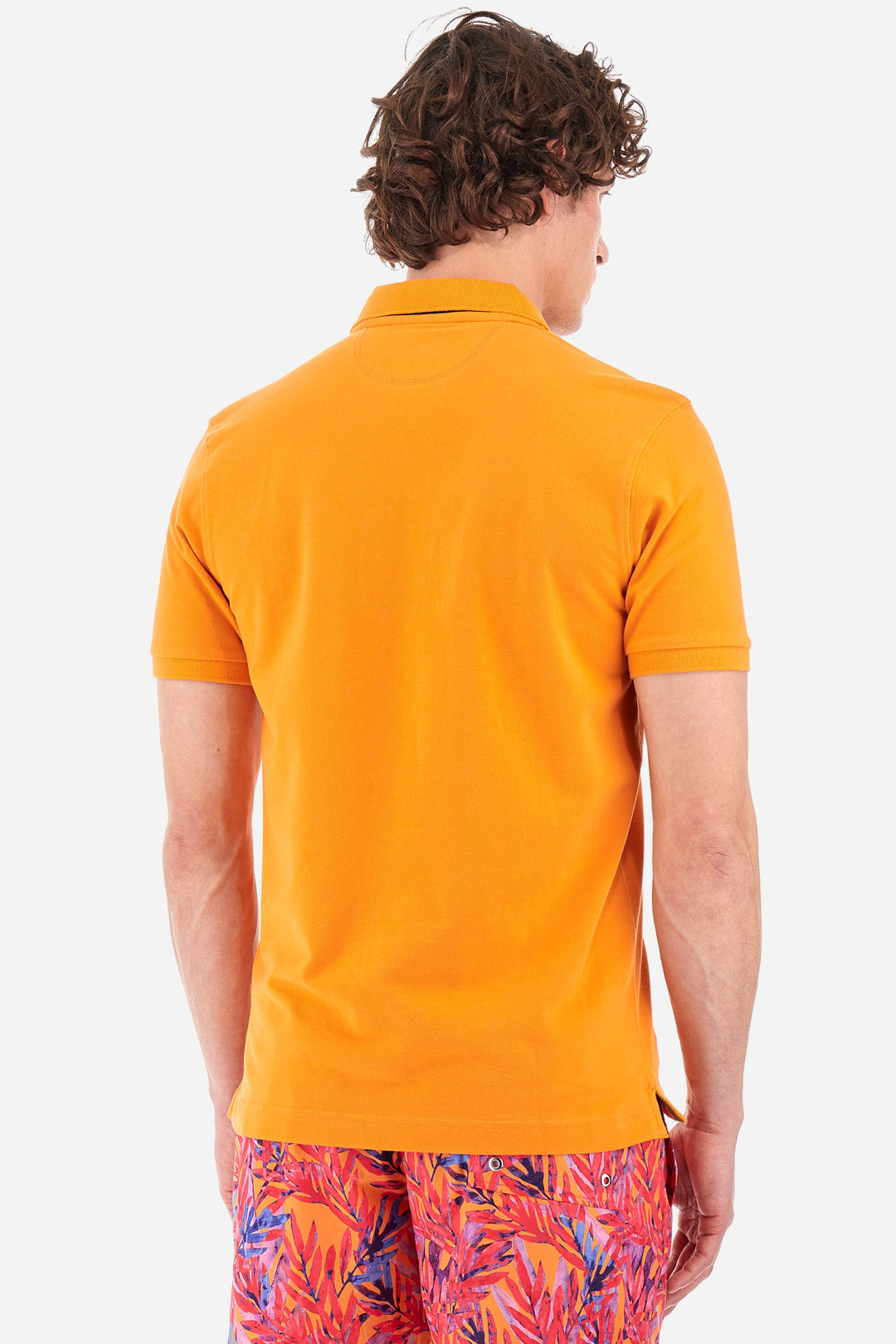La Martina Regular Fit Polos in Cotton Mix -  YMP002-PK001- Concorde Fashion#color_orange-02163