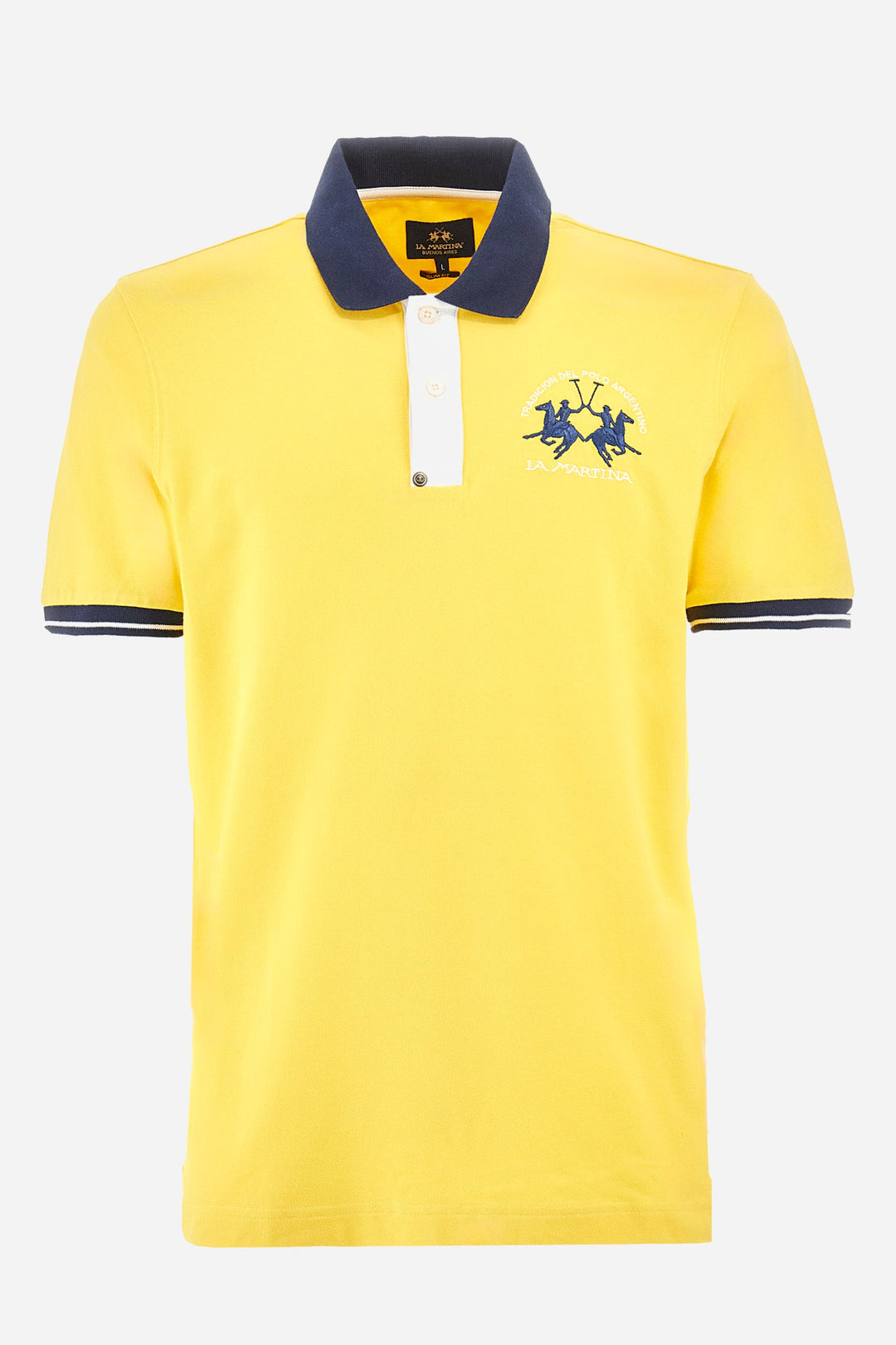 La Martina Regular Fit Polos in Cotton Mix -  YMP005-PK001- Concorde Fashion#color_gold-02101