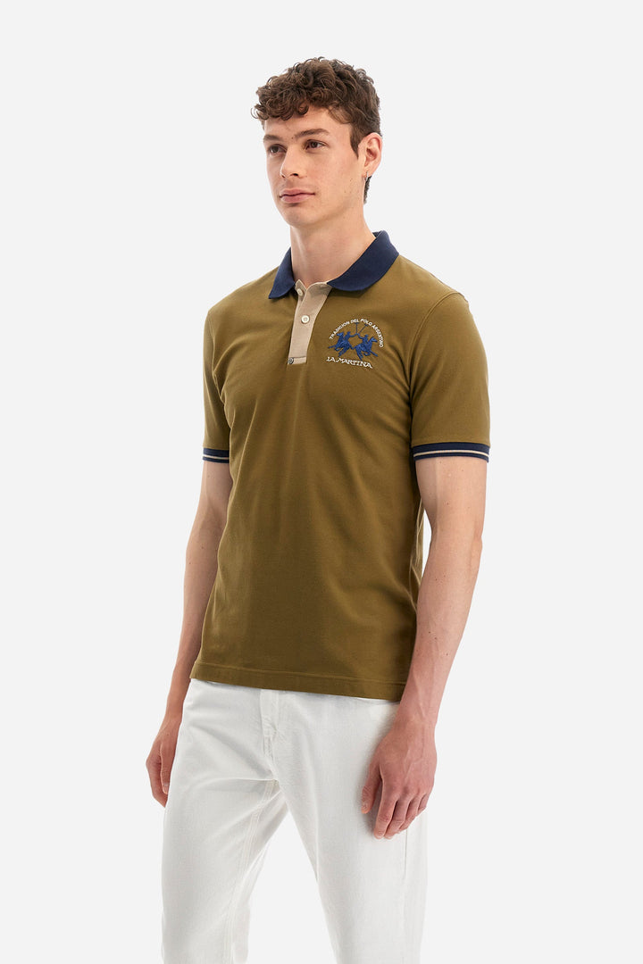 La Martina Regular Fit Polos in Cotton Mix -  YMP005-PK001- Concorde Fashion#color_green-03197