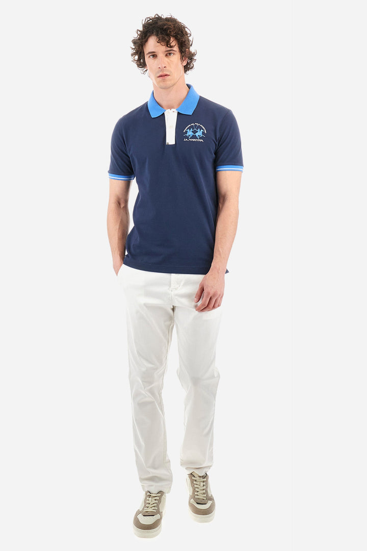 La Martina Regular Fit Polos in Cotton Mix -  YMP005-PK001- Concorde Fashion#color_navy-07017