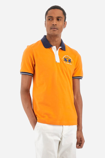 La Martina Regular Fit Polos in Cotton Mix -  YMP005-PK001- Concorde Fashion#color_orange-02163