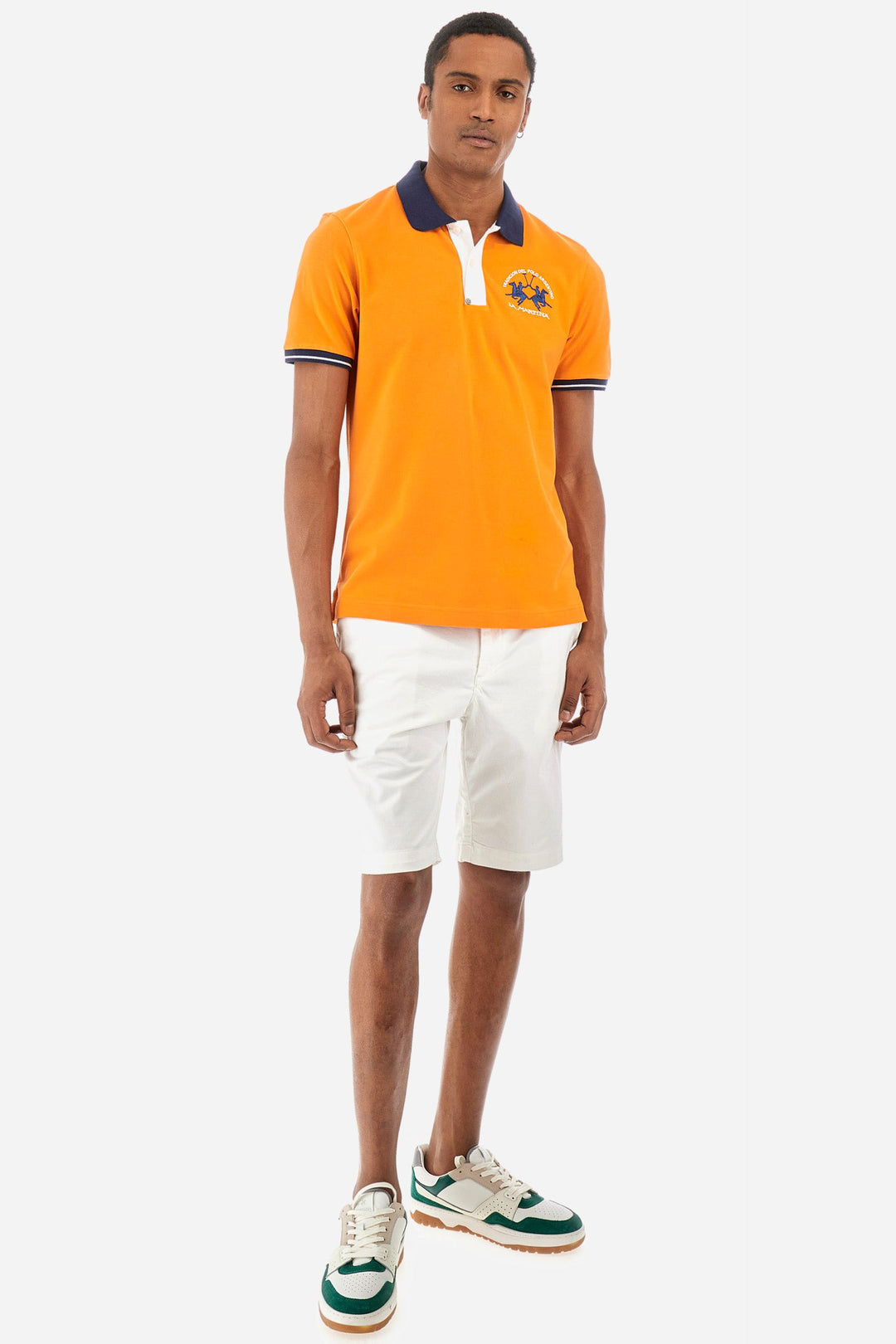 La Martina Regular Fit Polos in Cotton Mix -  YMP005-PK001- Concorde Fashion#color_orange-02163