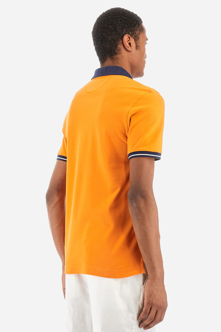 La Martina Regular Fit Polos in Cotton Mix -  YMP005-PK001- Concorde Fashion#color_orange-02163
