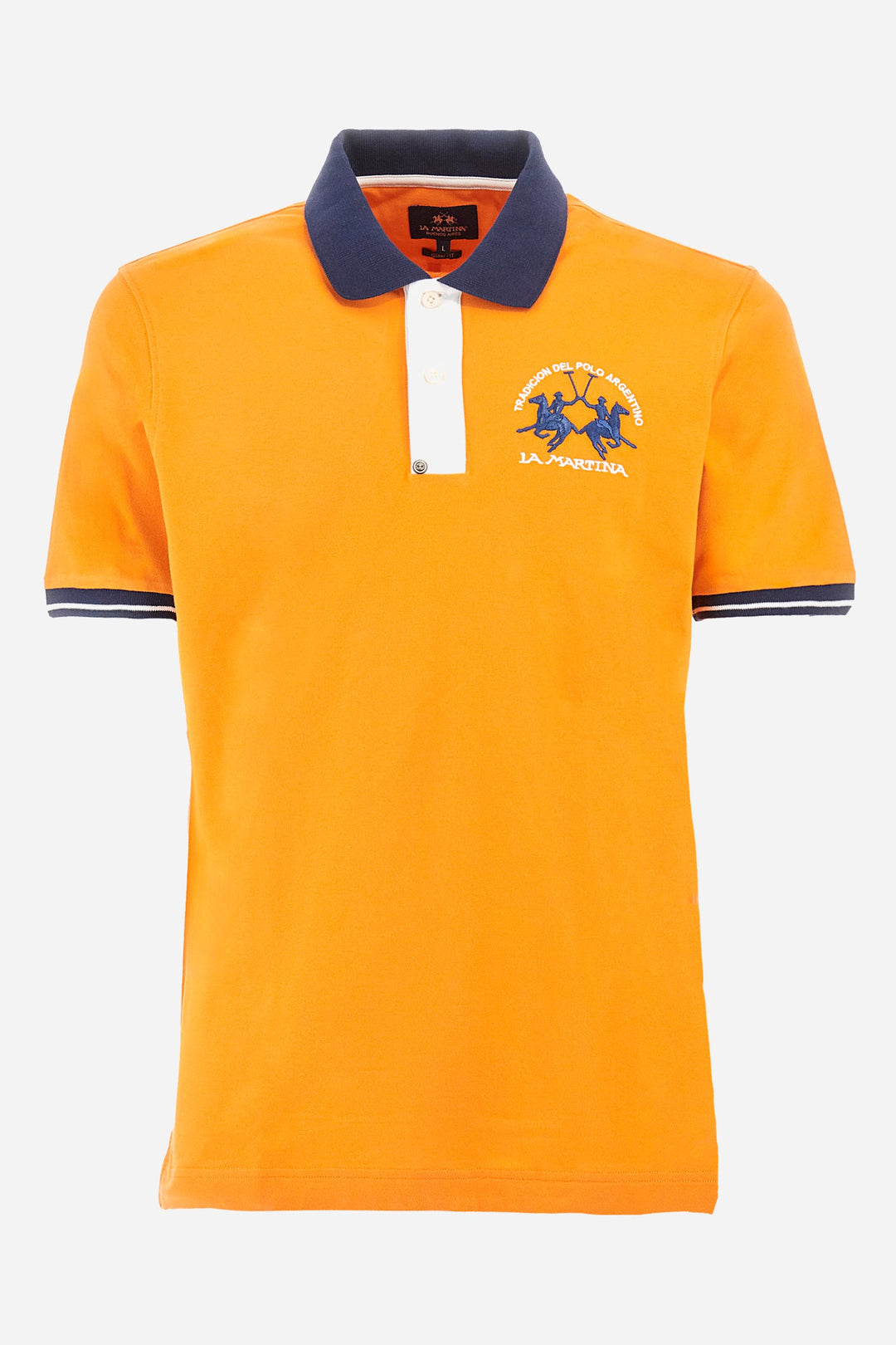 La Martina Regular Fit Polos in Cotton Mix -  YMP005-PK001- Concorde Fashion#color_orange-02163