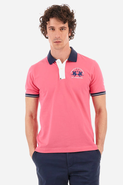 La Martina Regular Fit Polos in Cotton Mix -  YMP005-PK001- Concorde Fashion#color_pink-05141