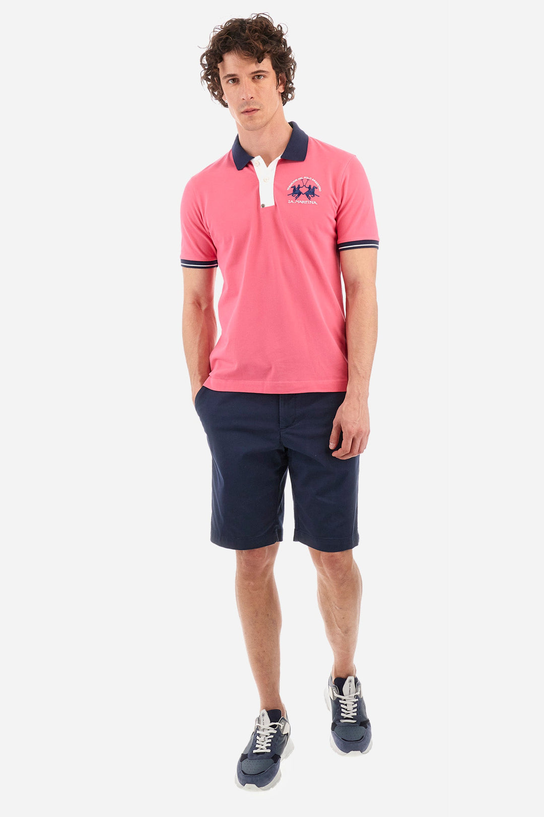 La Martina Regular Fit Polos in Cotton Mix -  YMP005-PK001- Concorde Fashion#color_pink-05141