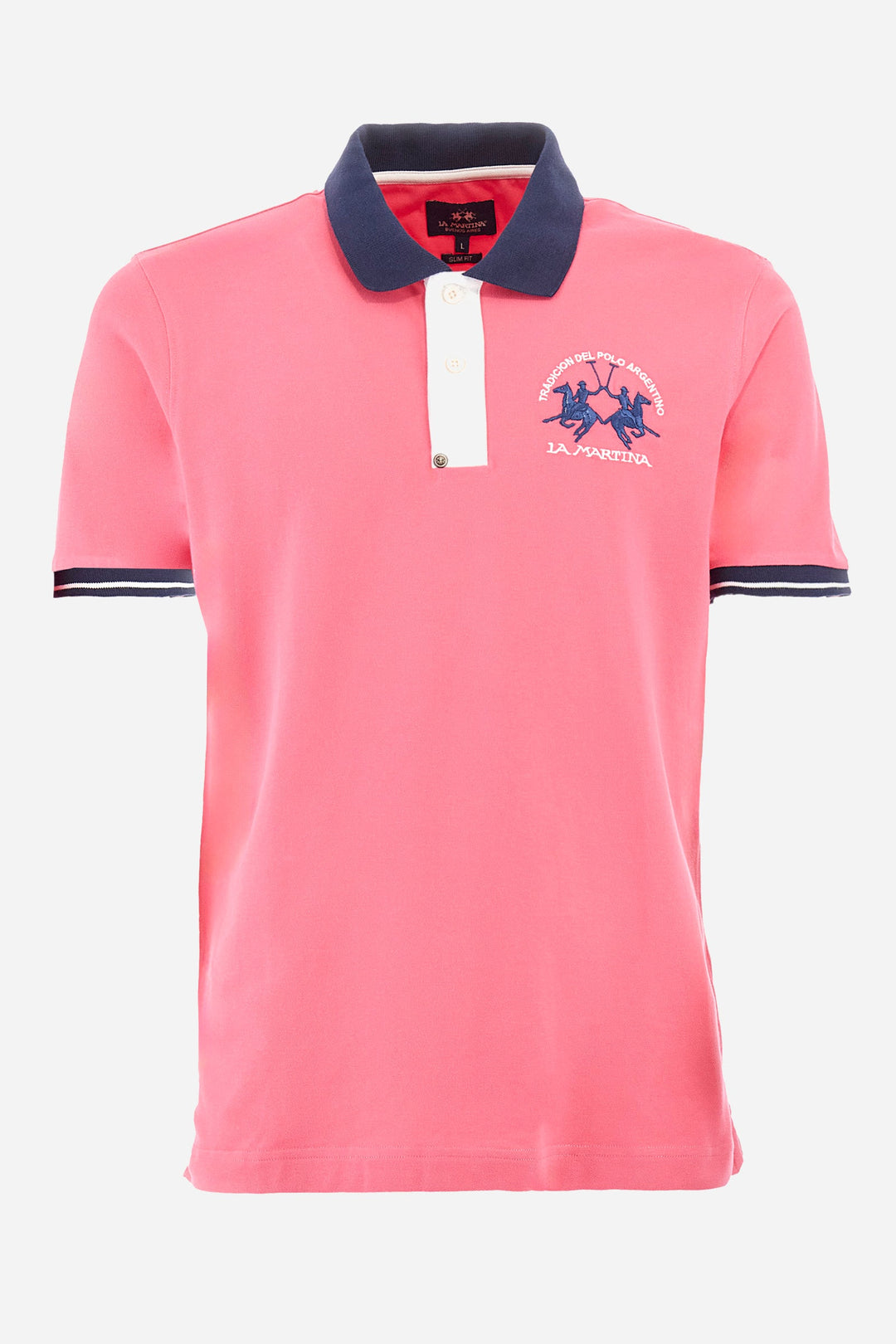 La Martina Regular Fit Polos in Cotton Mix -  YMP005-PK001- Concorde Fashion#color_pink-05141