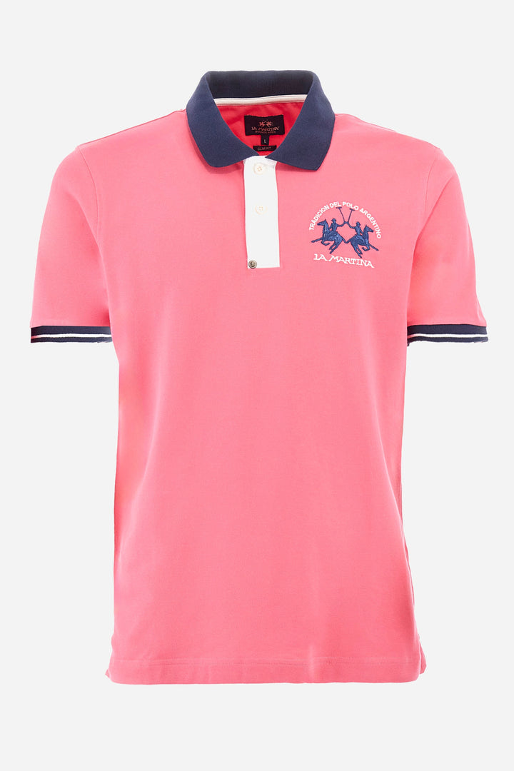La Martina Regular Fit Polos in Cotton Mix -  YMP005-PK001- Concorde Fashion#color_pink-05141