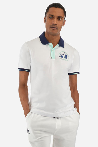 La Martina Regular Fit Polos in Cotton Mix -  YMP005-PK001- Concorde Fashion#color_white-00001