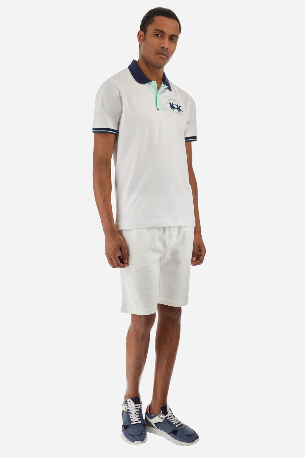 La Martina Regular Fit Polos in Cotton Mix -  YMP005-PK001- Concorde Fashion#color_white-00001