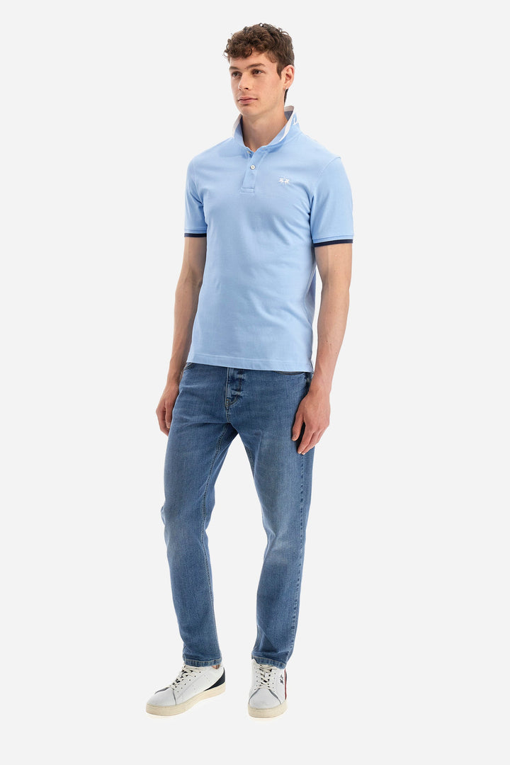 La Martina Regular Fit Polos in Cotton Mix -  YMP006-PK001- Concorde Fashion#color_blue-07003