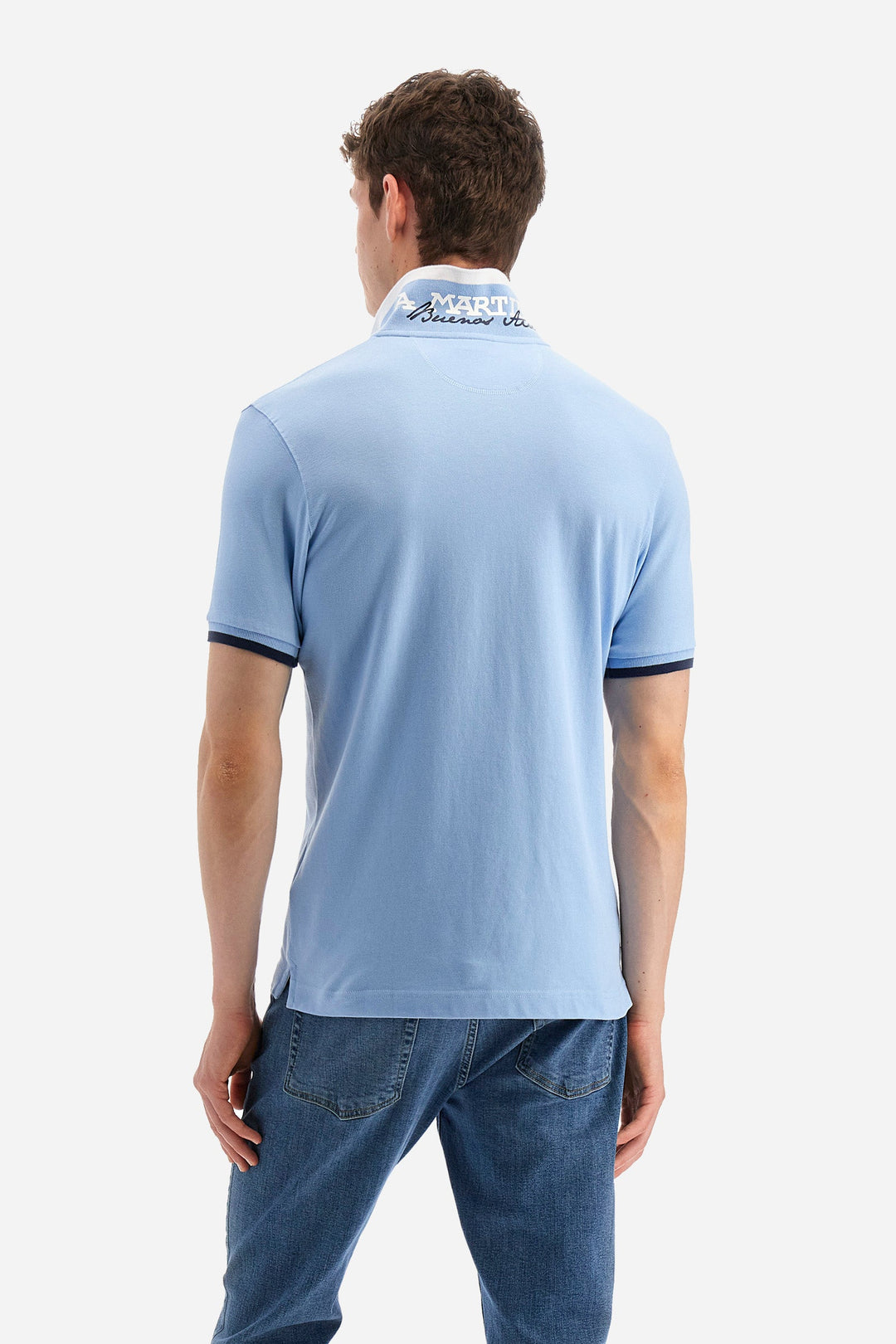 La Martina Regular Fit Polos in Cotton Mix -  YMP006-PK001- Concorde Fashion#color_blue-07003