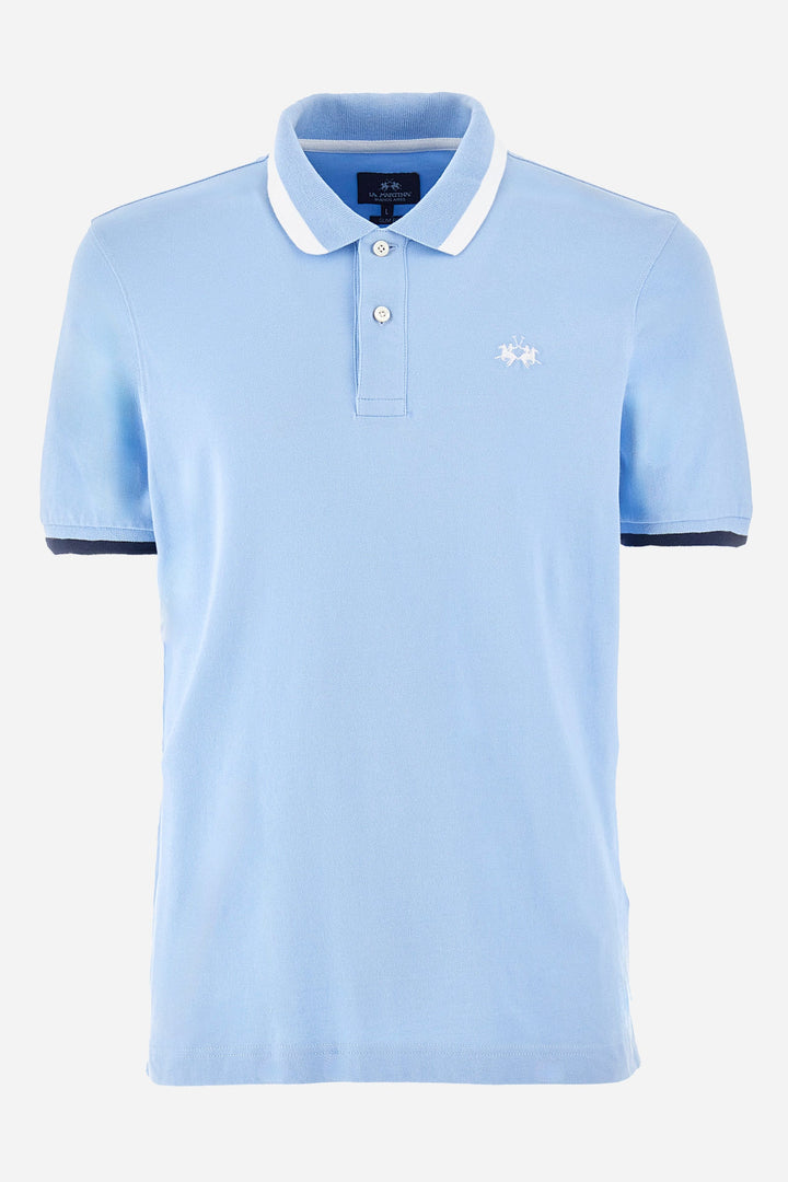 La Martina Regular Fit Polos in Cotton Mix -  YMP006-PK001- Concorde Fashion#color_blue-07003