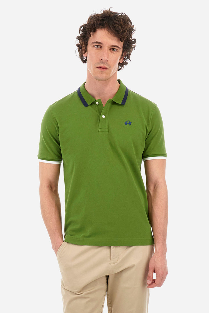 La Martina Regular Fit Polos in Cotton Mix -  YMP006-PK001- Concorde Fashion#color_green-03117