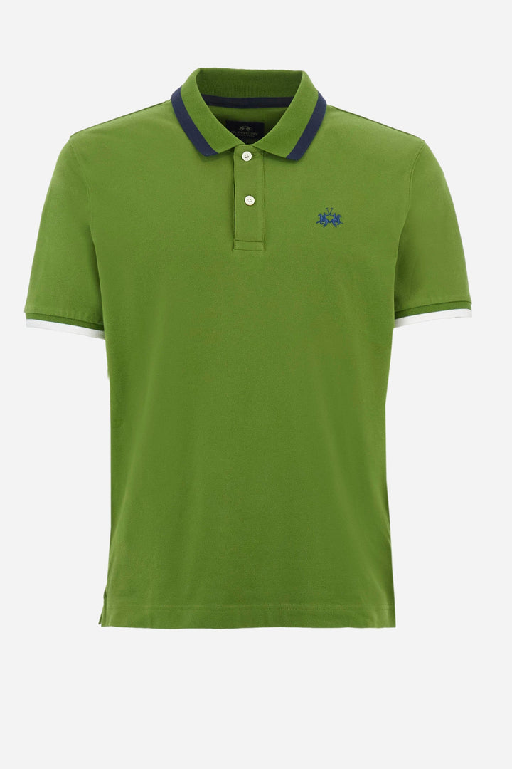La Martina Regular Fit Polos in Cotton Mix -  YMP006-PK001- Concorde Fashion#color_green-03117