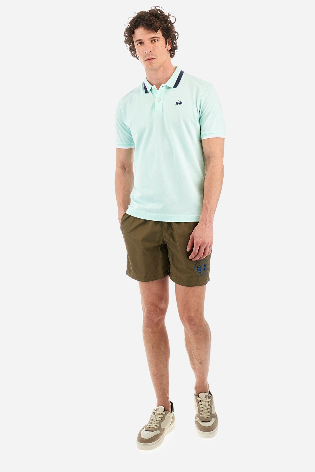 La Martina Regular Fit Polos in Cotton Mix -  YMP006-PK001- Concorde Fashion#color_green-07163
