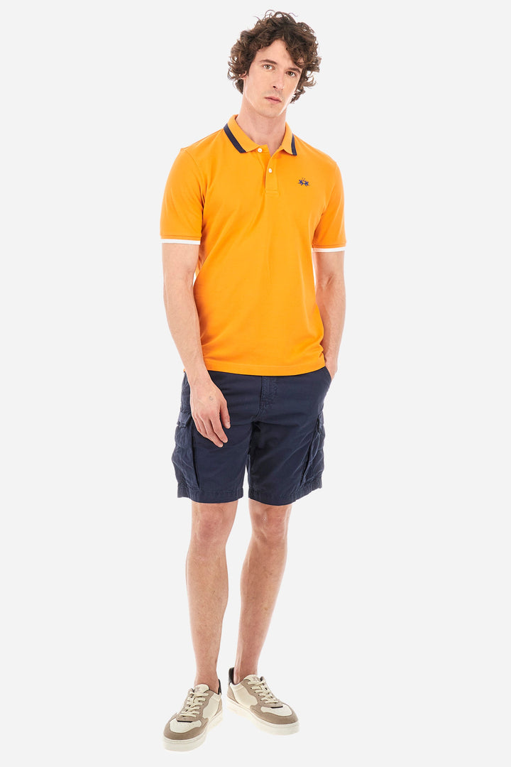 La Martina Regular Fit Polos in Cotton Mix -  YMP006-PK001- Concorde Fashion#color_orange-02163