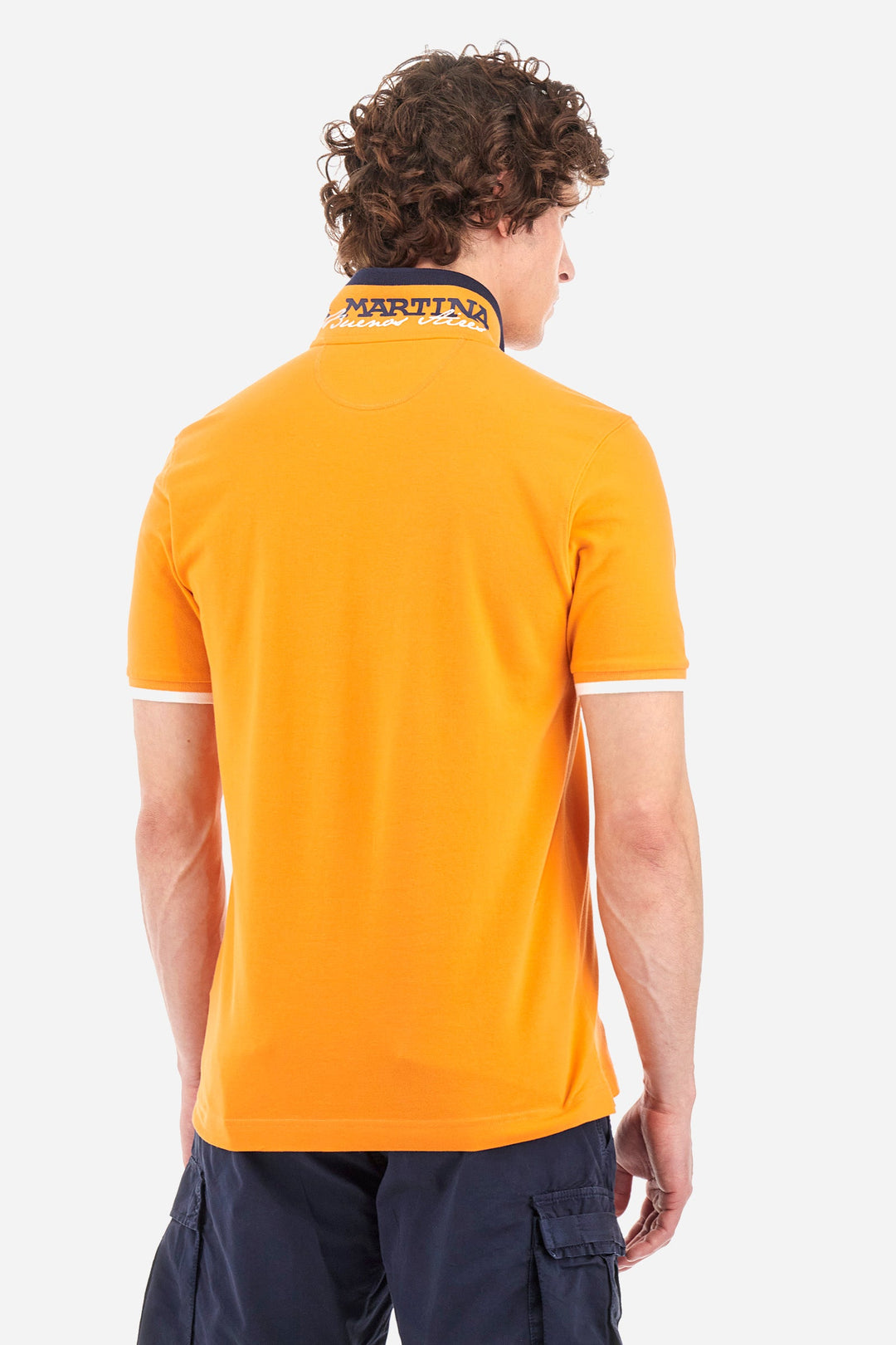 La Martina Regular Fit Polos in Cotton Mix -  YMP006-PK001- Concorde Fashion#color_orange-02163
