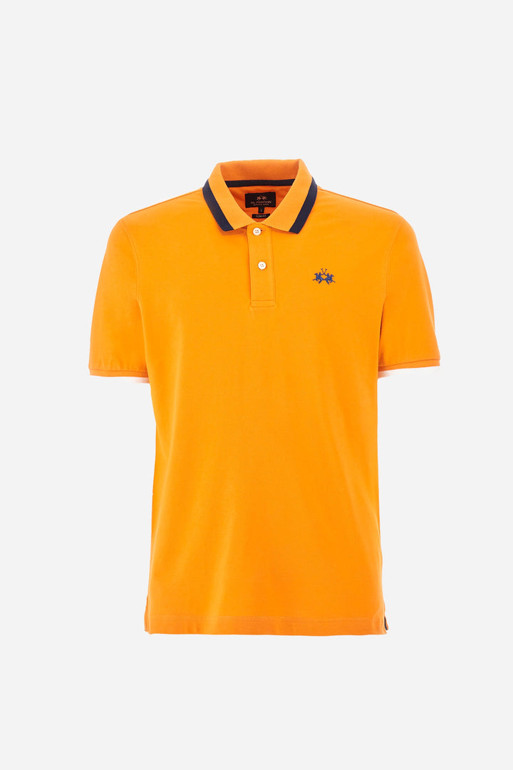 La Martina Regular Fit Polos in Cotton Mix -  YMP006-PK001- Concorde Fashion#color_orange-02163