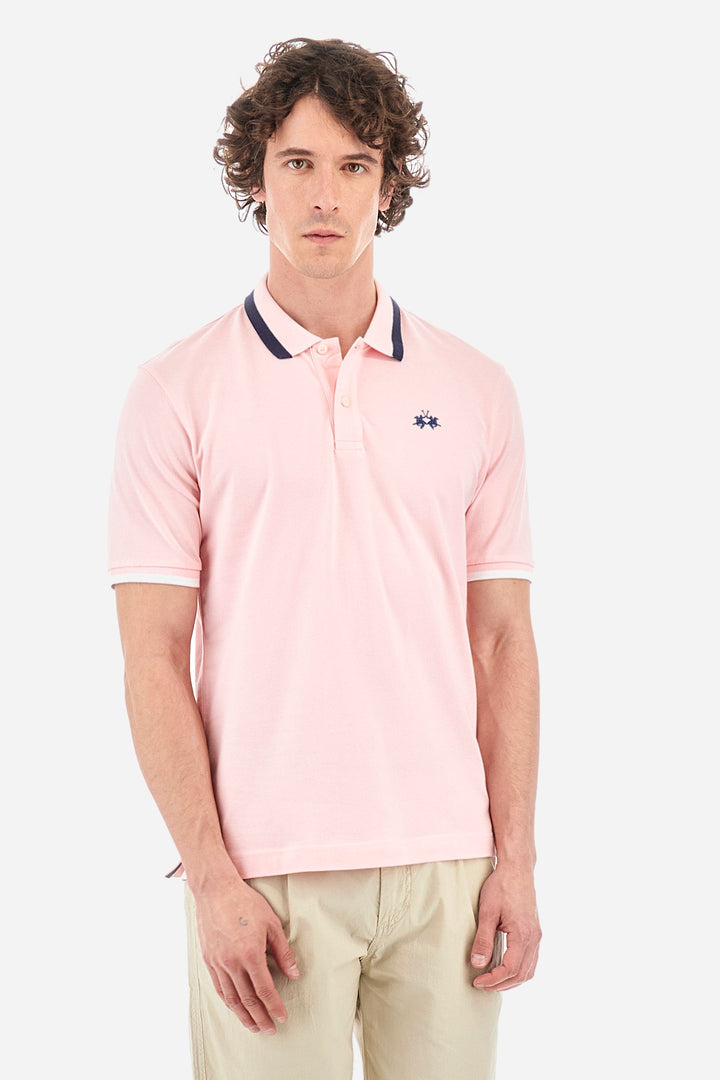 La Martina Regular Fit Polos in Cotton Mix -  YMP006-PK001- Concorde Fashion#color_pink-05247