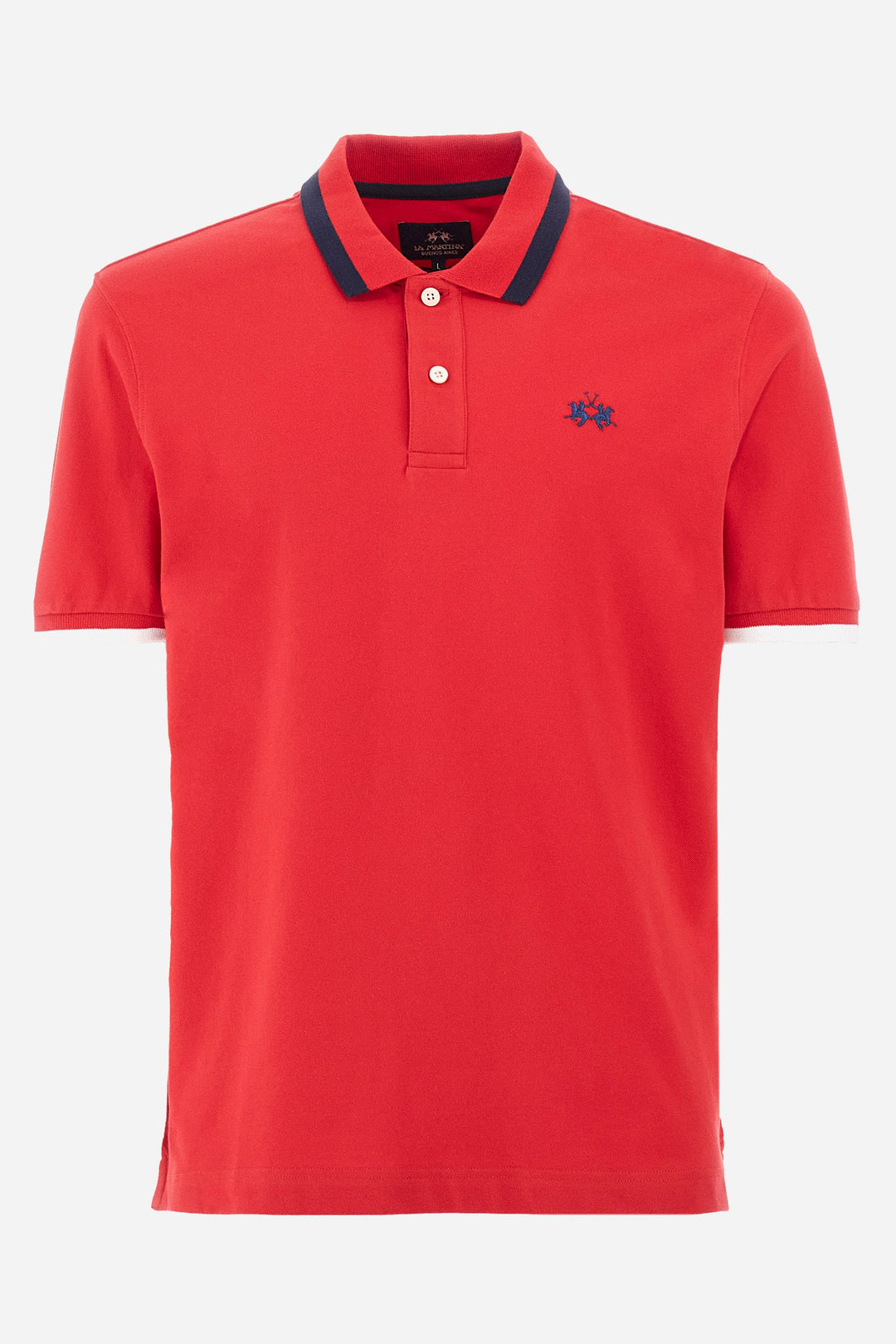 La Martina Regular Fit Polos in Cotton Mix -  YMP006-PK001- Concorde Fashion#color_red-06008