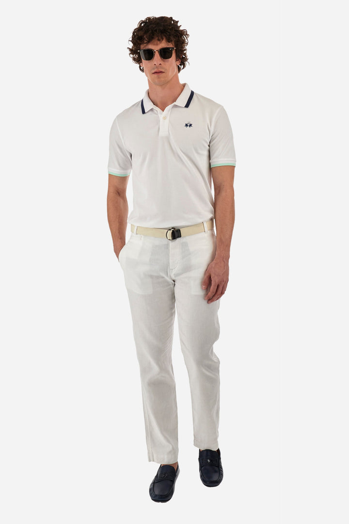 La Martina Regular Fit Polos in Cotton Mix -  YMP006-PK001- Concorde Fashion#color_white-00001