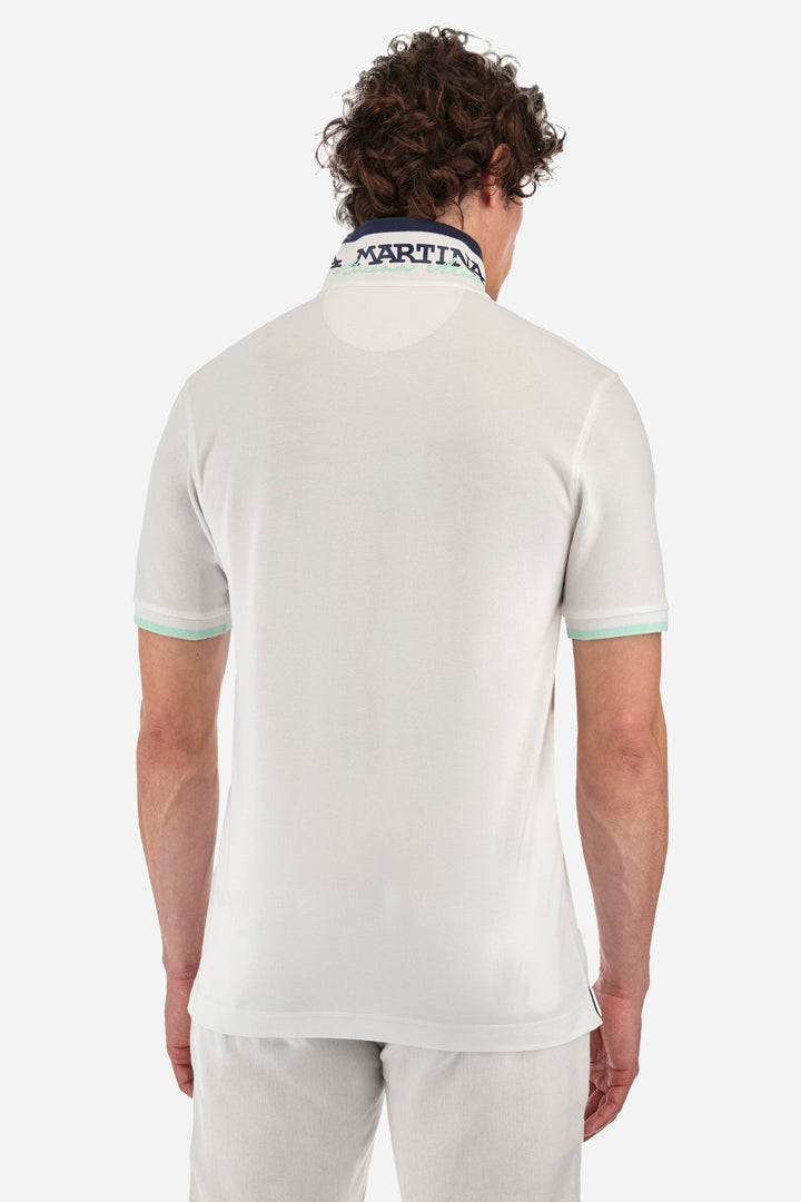 La Martina Regular Fit Polos in Cotton Mix -  YMP006-PK001- Concorde Fashion#color_white-00001