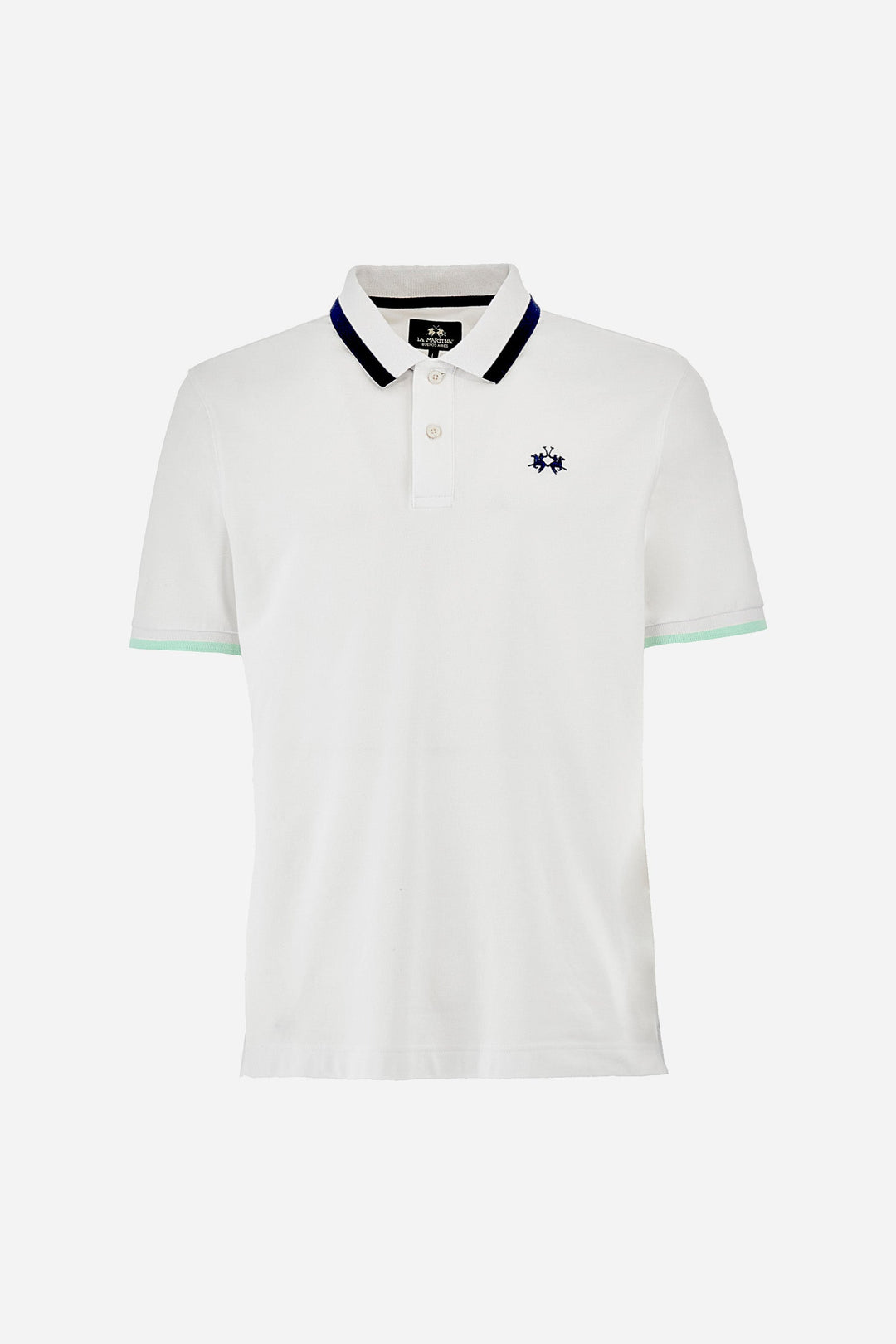 La Martina Regular Fit Polos in Cotton Mix -  YMP006-PK001- Concorde Fashion#color_white-00001