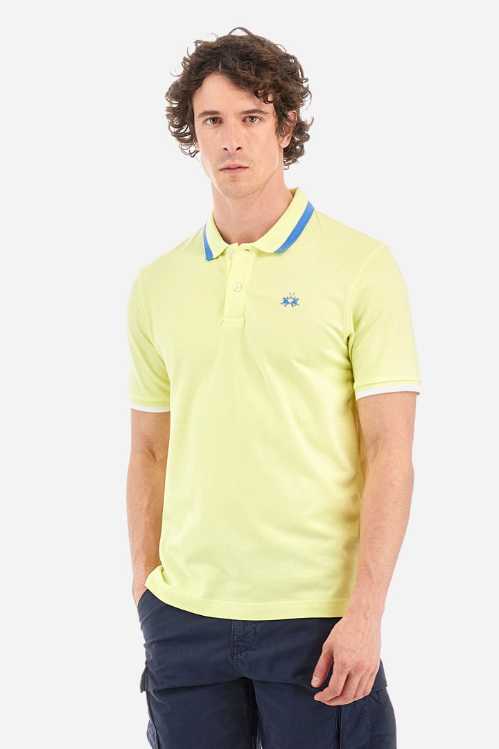 La Martina Regular Fit Polos in Cotton Mix -  YMP006-PK001- Concorde Fashion#color_yellow-03135