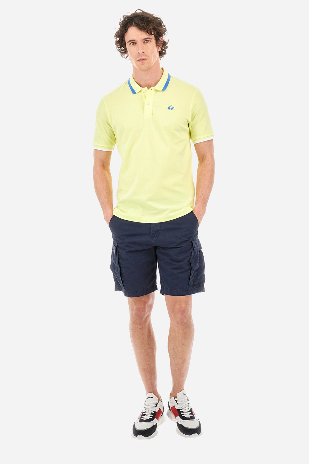 La Martina Regular Fit Polos in Cotton Mix -  YMP006-PK001- Concorde Fashion#color_yellow-03135
