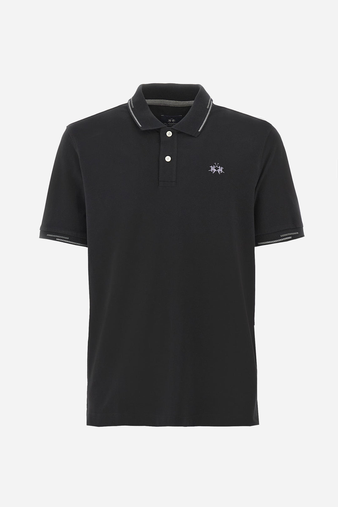 La Martina Regular Fit Polos in Cotton Mix -  YMP007-PK001- Concorde Fashion#color_black-09999