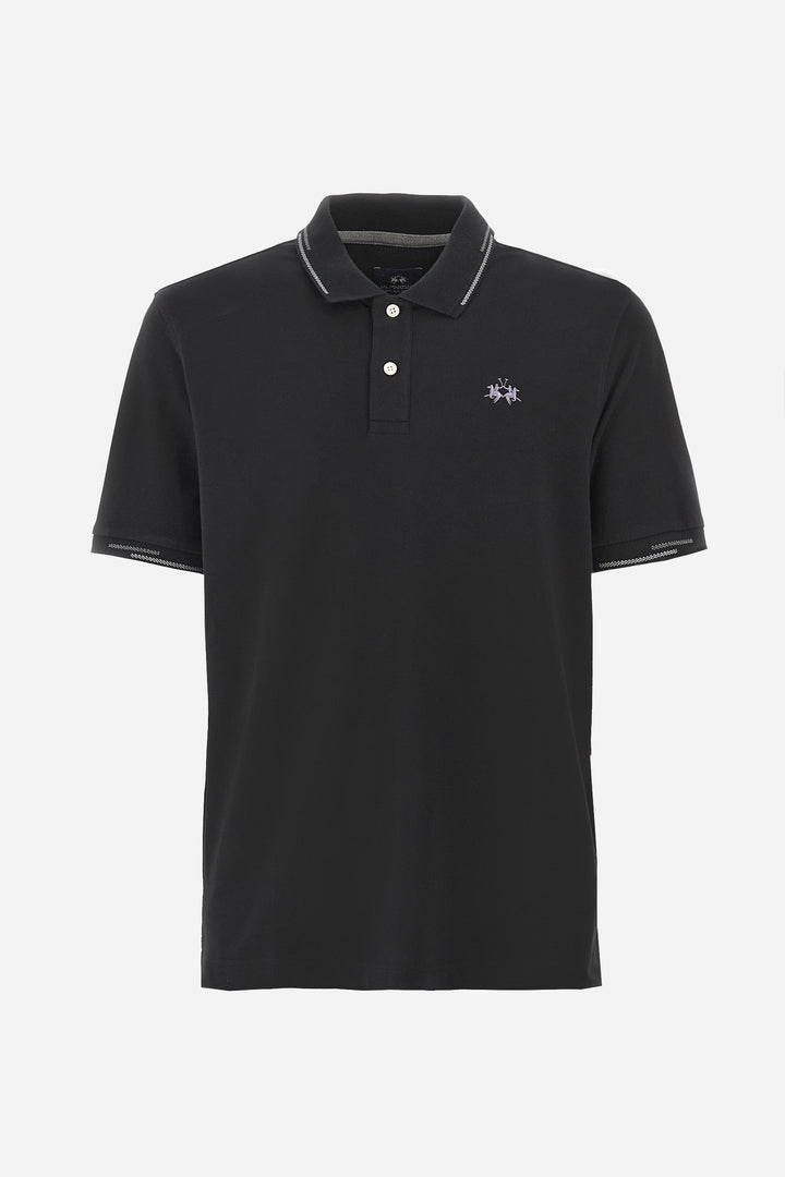 La Martina Regular Fit Polos in Cotton Mix -  YMP007-PK001- Concorde Fashion#color_black-09999