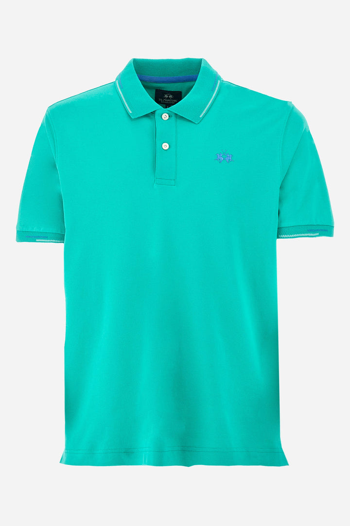 La Martina Regular Fit Polos in Cotton Mix -  YMP007-PK001- Concorde Fashion#color_green-03123