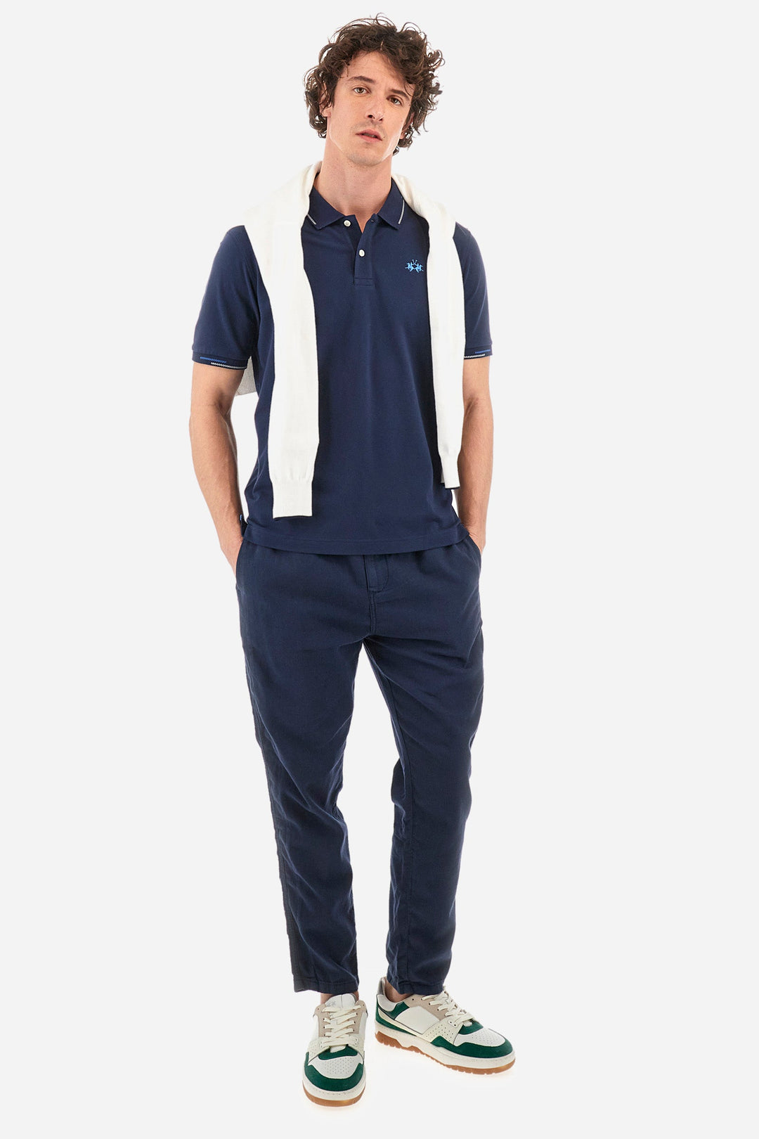 La Martina Regular Fit Polos in Cotton Mix -  YMP007-PK001- Concorde Fashion#color_navy-07017