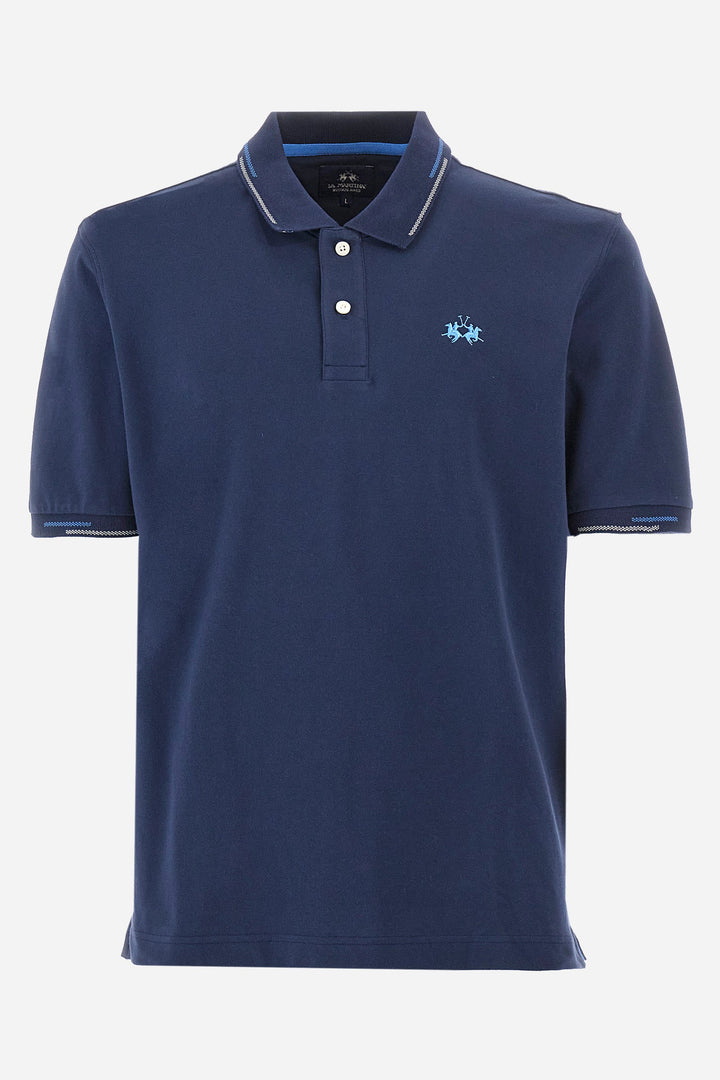 La Martina Regular Fit Polos in Cotton Mix -  YMP007-PK001- Concorde Fashion#color_navy-07017