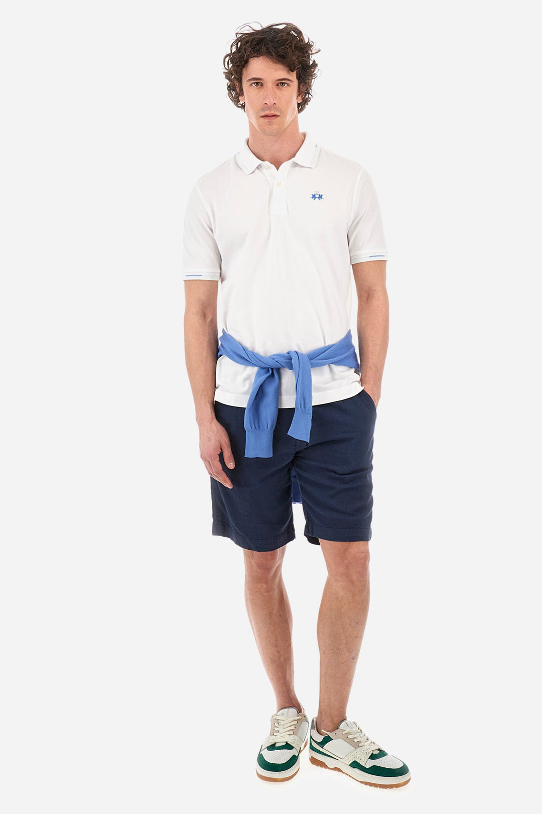 La Martina Regular Fit Polos in Cotton Mix -  YMP007-PK001- Concorde Fashion#color_white-00001