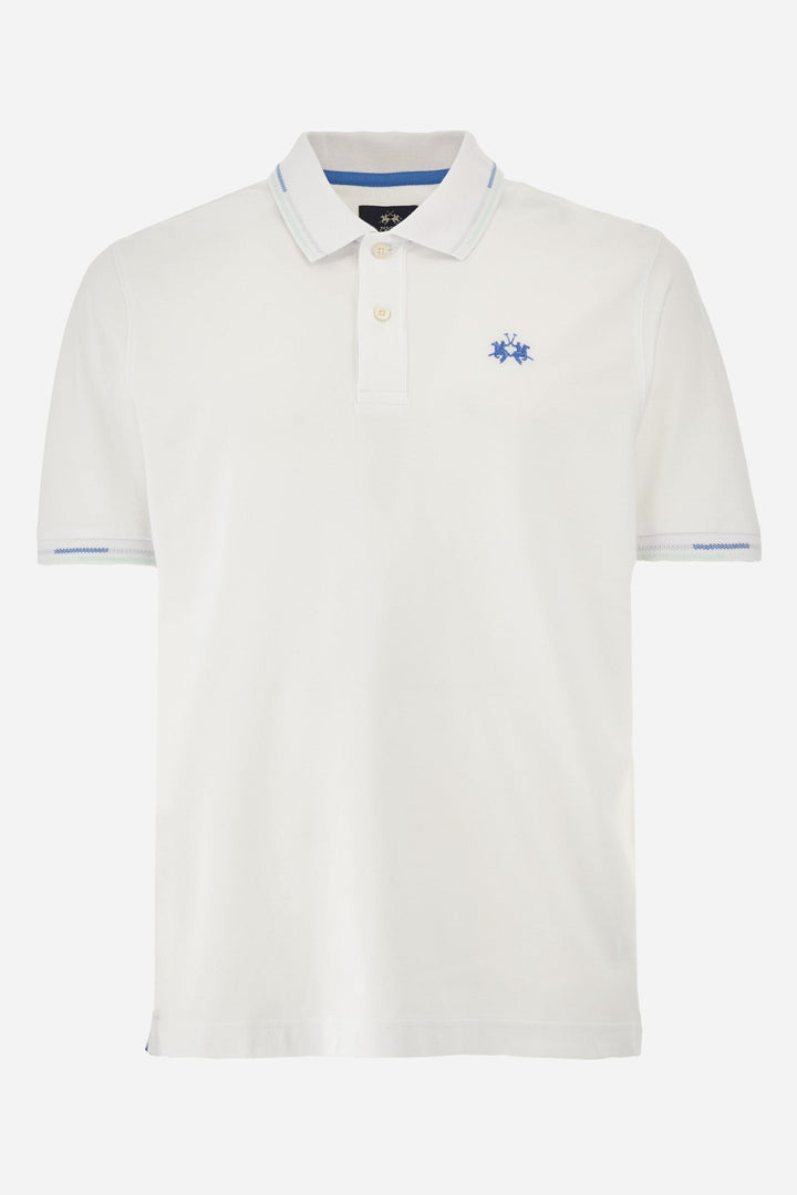 La Martina Regular Fit Polos in Cotton Mix -  YMP007-PK001- Concorde Fashion#color_white-00001