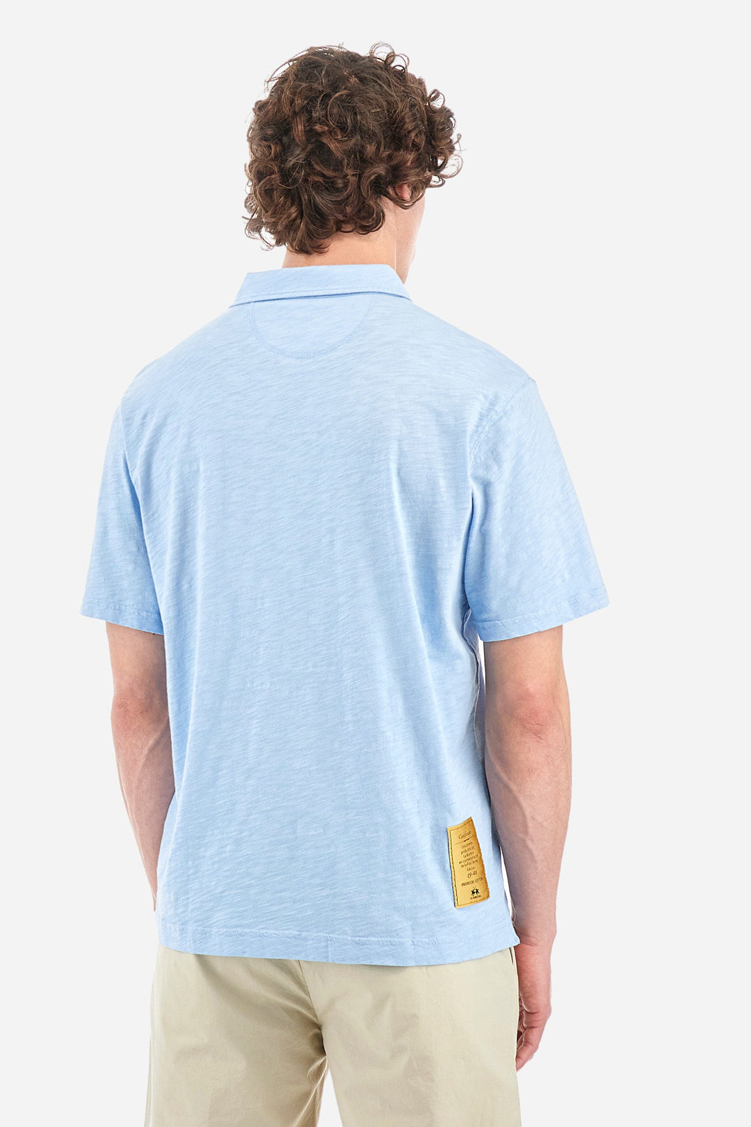 La Martina Regular Fit Polos in Cotton -  YMP018-JS259- Concorde Fashion#color_blue-07003