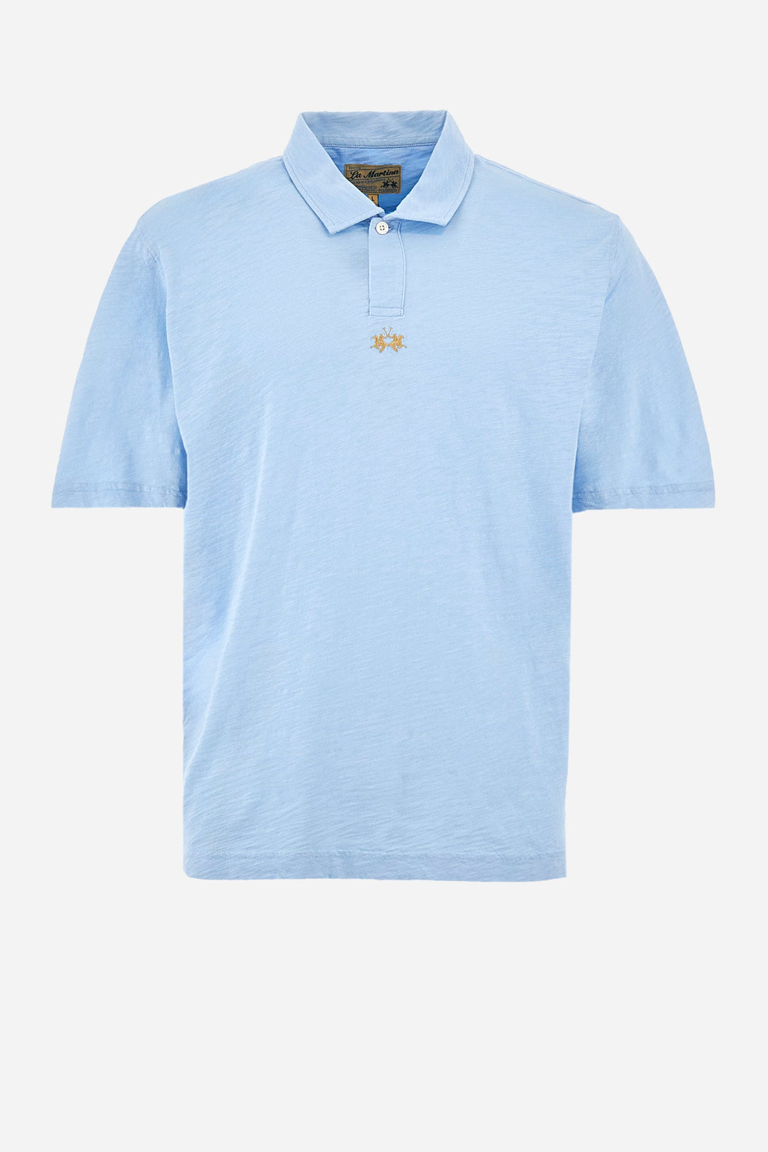 La Martina Regular Fit Polos in Cotton -  YMP018-JS259- Concorde Fashion#color_blue-07003