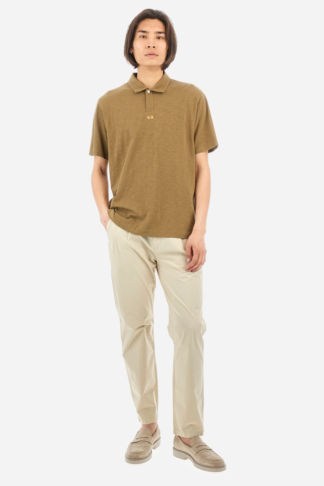 La Martina Regular Fit Polos in Cotton -  YMP018-JS259- Concorde Fashion#color_green-03197