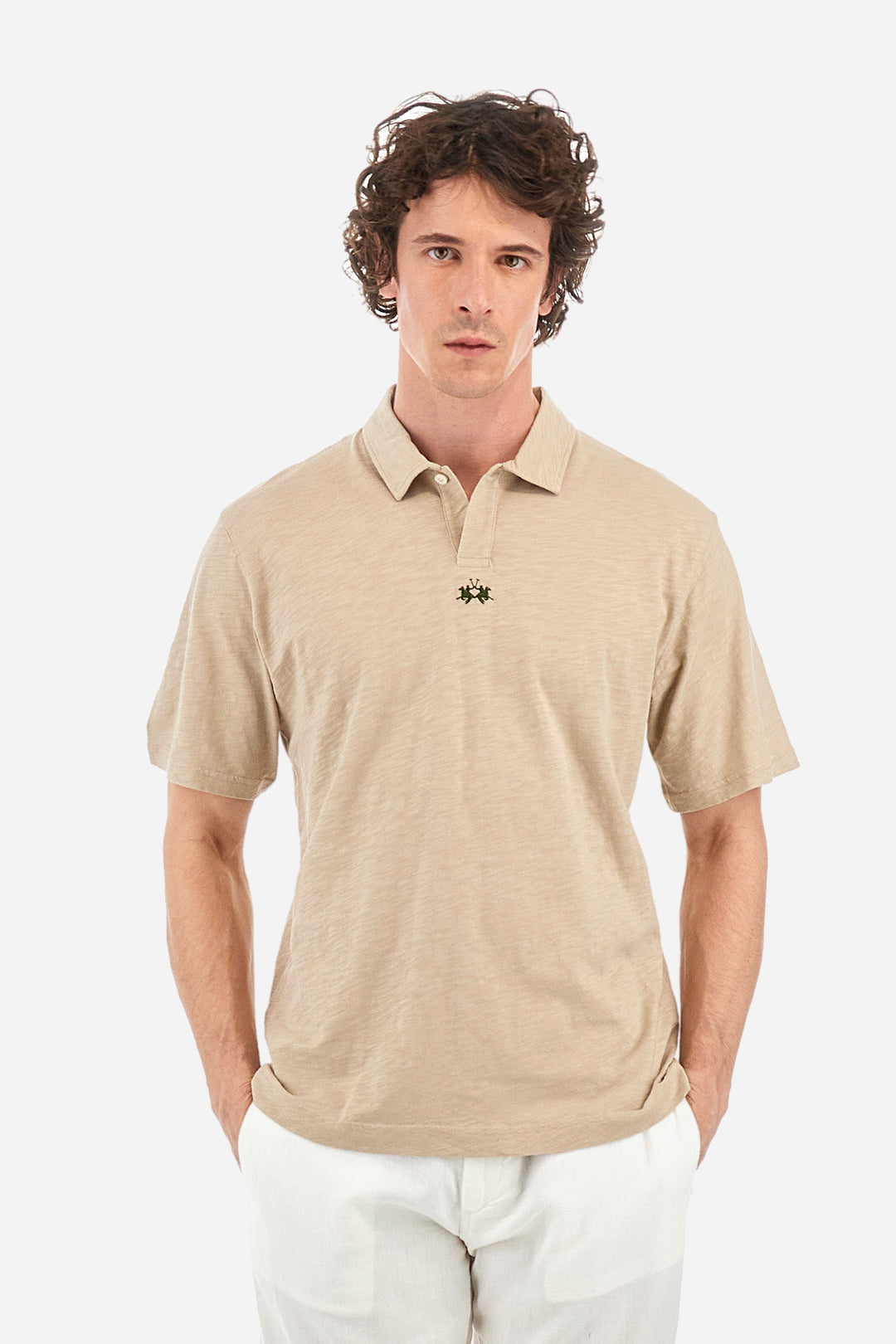 La Martina Regular Fit Polos in Cotton -  YMP018-JS259- Concorde Fashion#color_green-04022