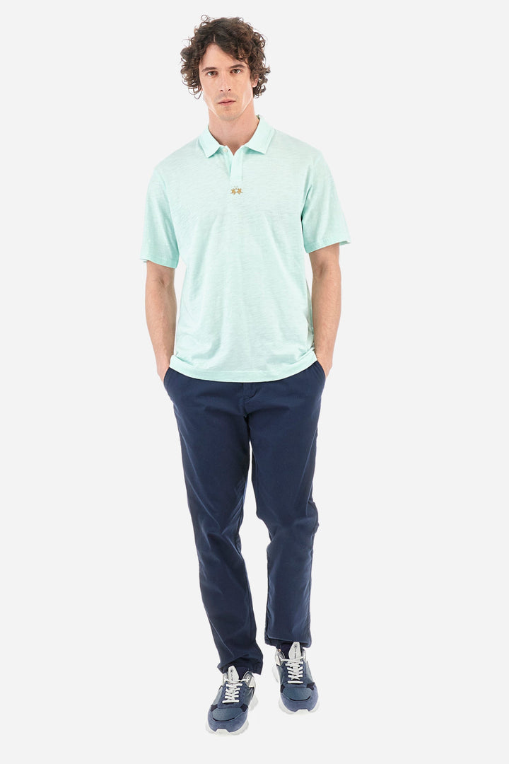 La Martina Regular Fit Polos in Cotton -  YMP018-JS259- Concorde Fashion#color_green-07163