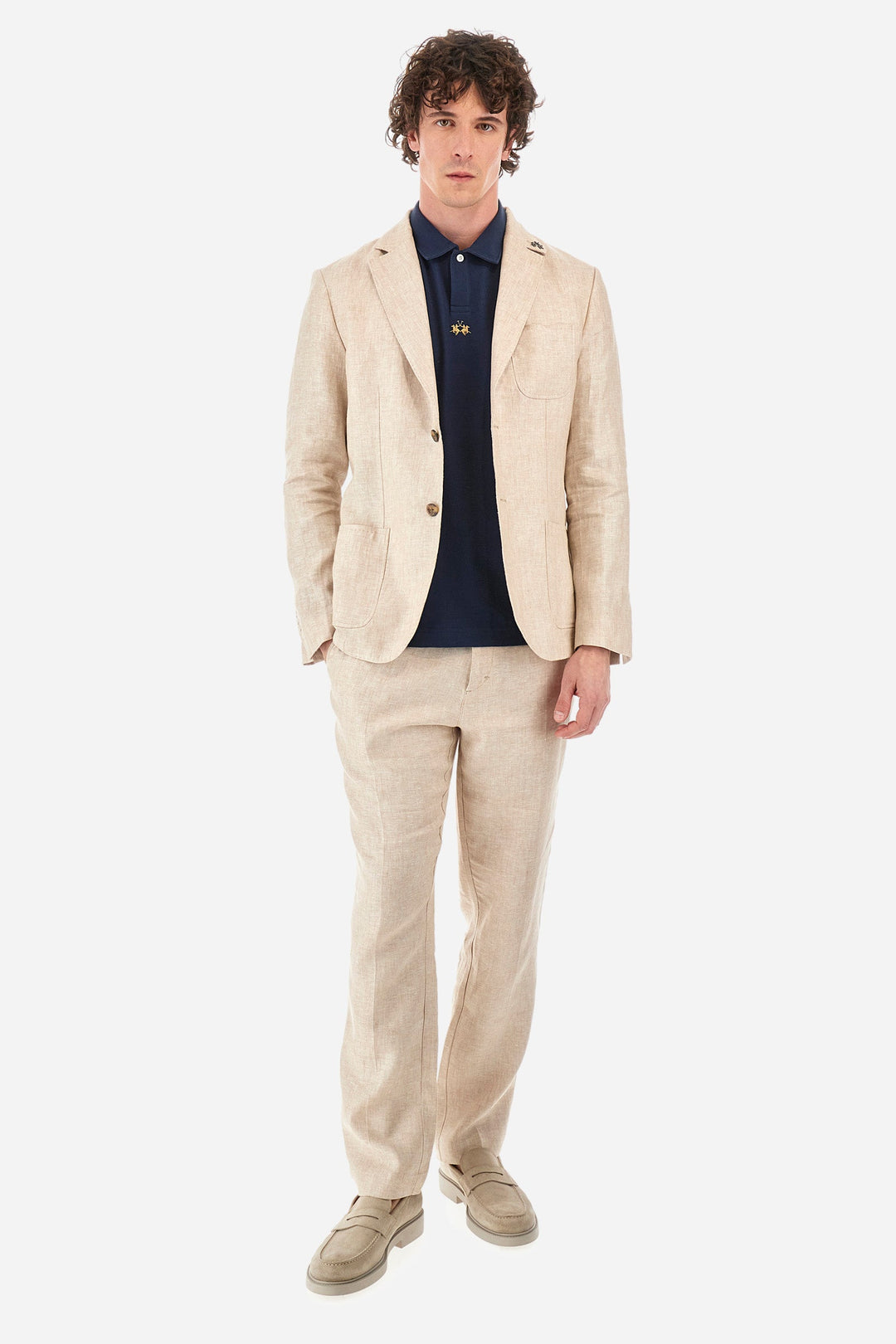 La Martina Regular Fit Polos in Cotton -  YMP020-JS392- Concorde Fashion#color_navy-07017