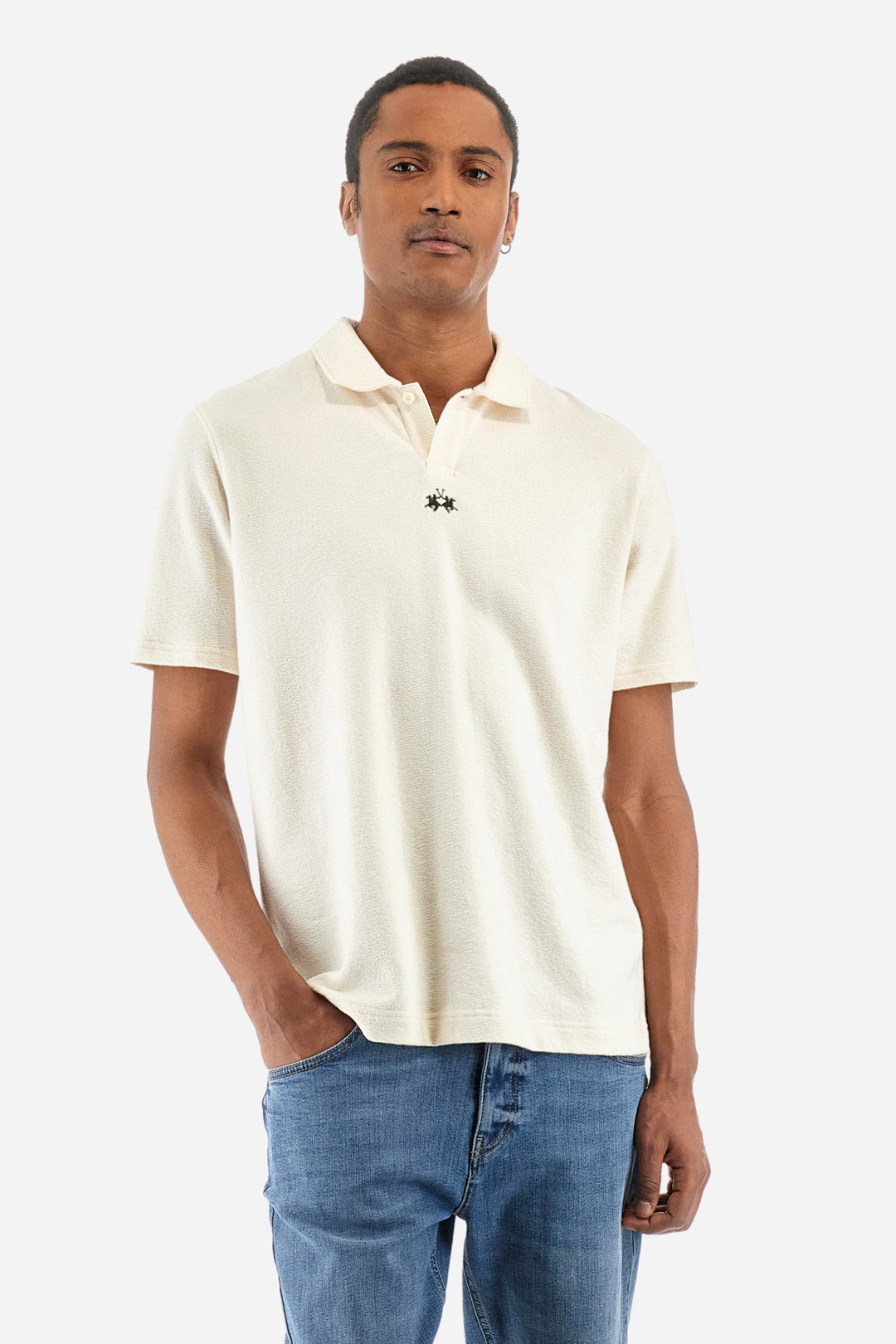 La Martina Regular Fit Polos in Cotton -  YMP020-JS392- Concorde Fashion#color_white-00002
