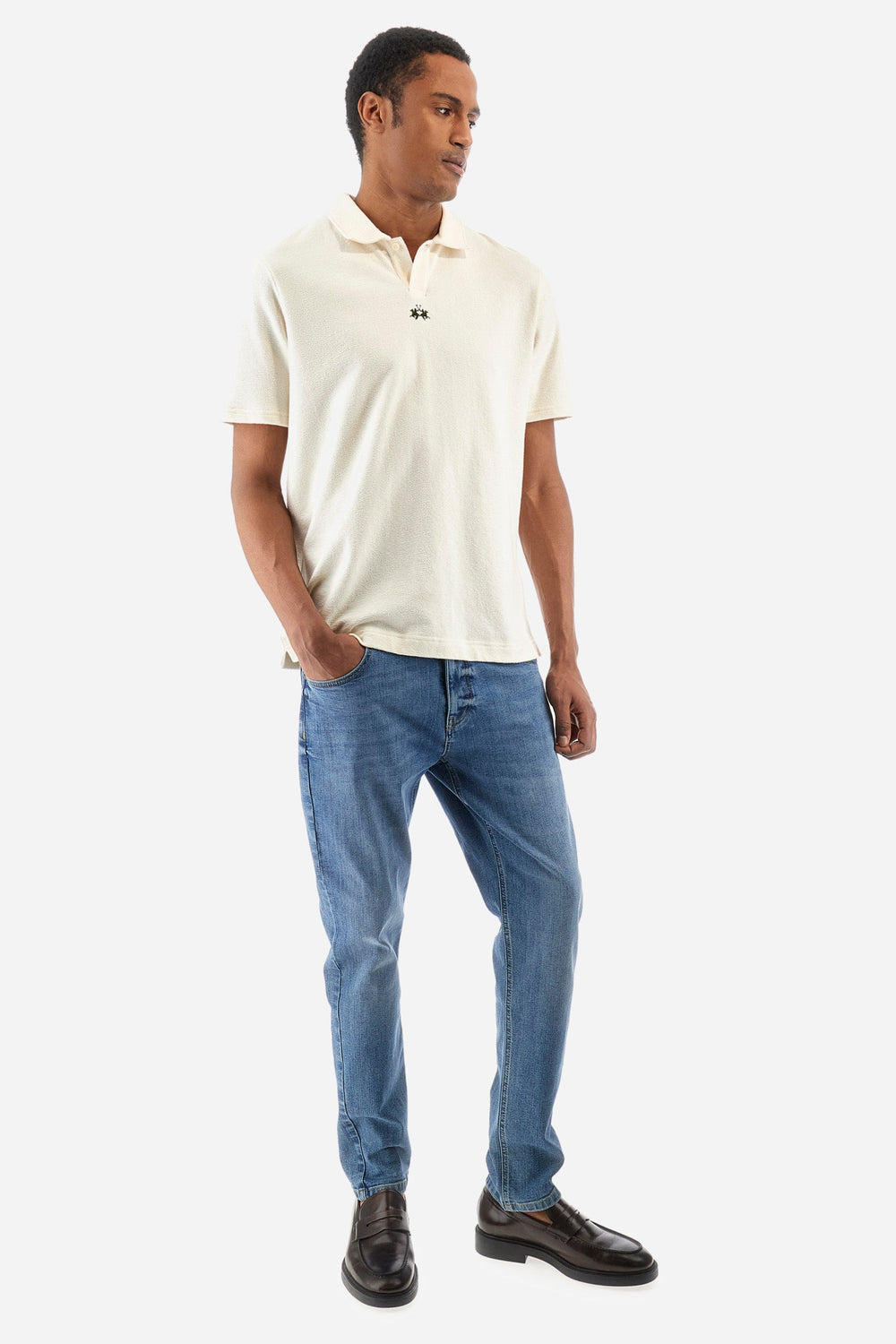 La Martina Regular Fit Polos in Cotton -  YMP020-JS392- Concorde Fashion#color_white-00002